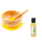 Set diversificare pentru copii – Castron si lingurita din bambus Oaki, galben si Ulei pentru intretinerea produselor din lemn din bucatarie 50 ml