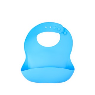 Baveta reglabila din silicon moale pentru bebelusi Oaki, albastru