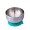 Castron din inox cu capac si ventuza Oaki, albastru